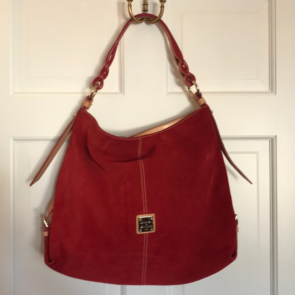 Dooney Red Suede Hobo Bag **IMMACULATE CONDITION**